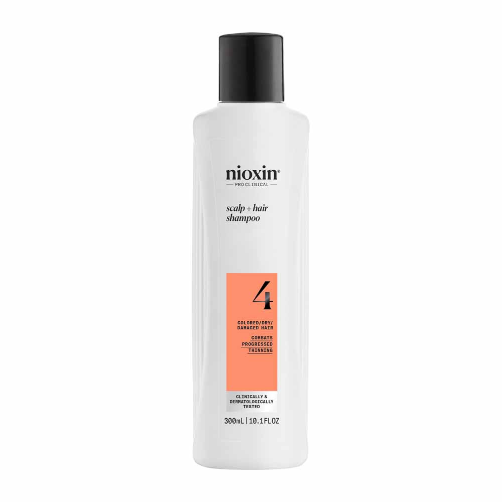 Nioxin System 4 Shampoo for Coloured/Dry/Damaged Hair and Advanced Loss 300ml