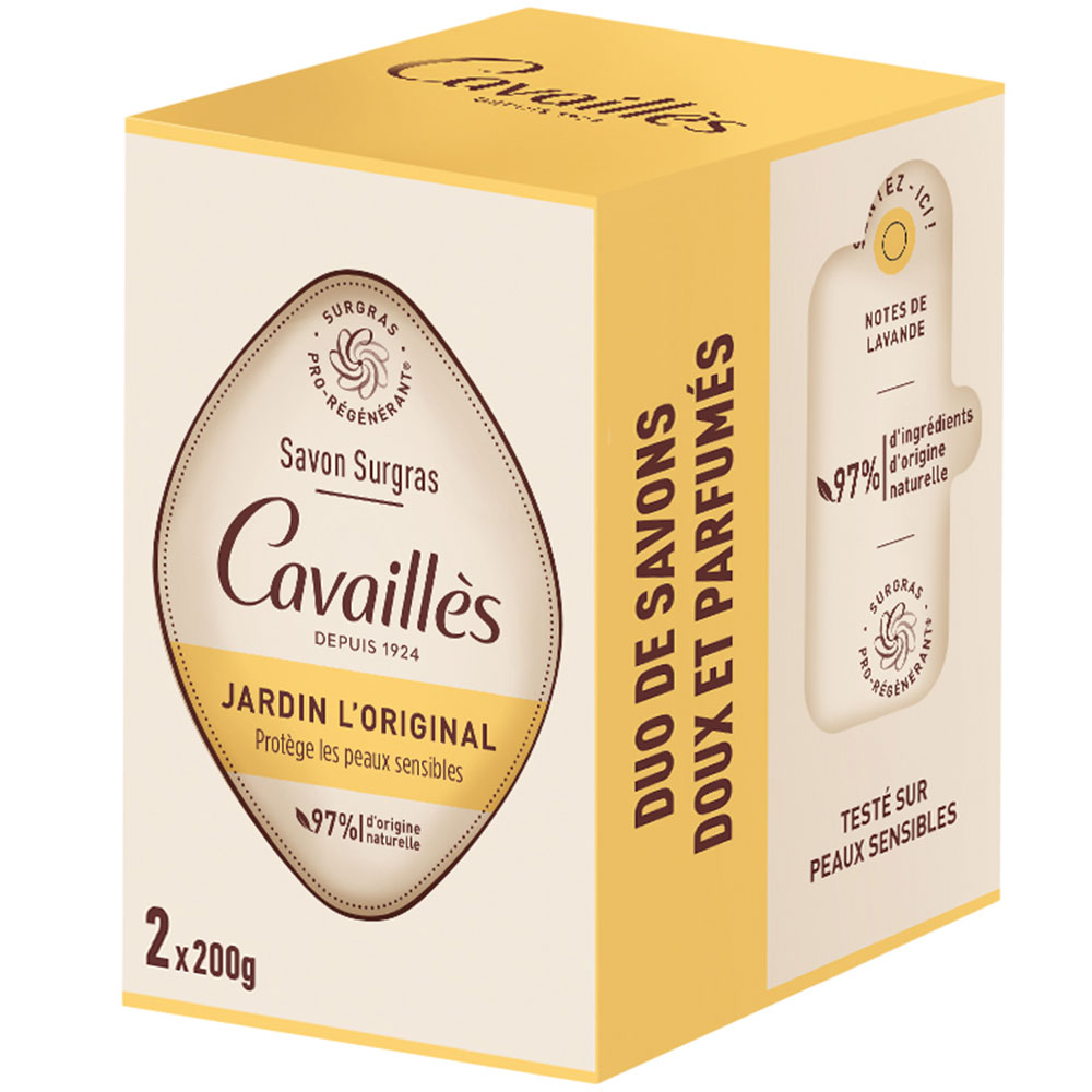Cavaillès Surgras Pro-Regenerating Original Garden Soaps 2x200g