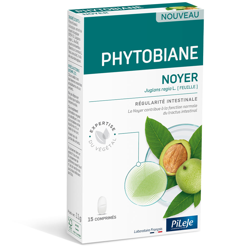 Pileje Phytobiane Walnut digestive regularity 15 tablets