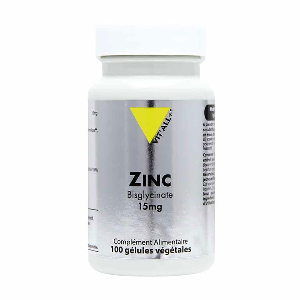 Vit'All+ Zinc bisglycinate 15 mg 100 capsules