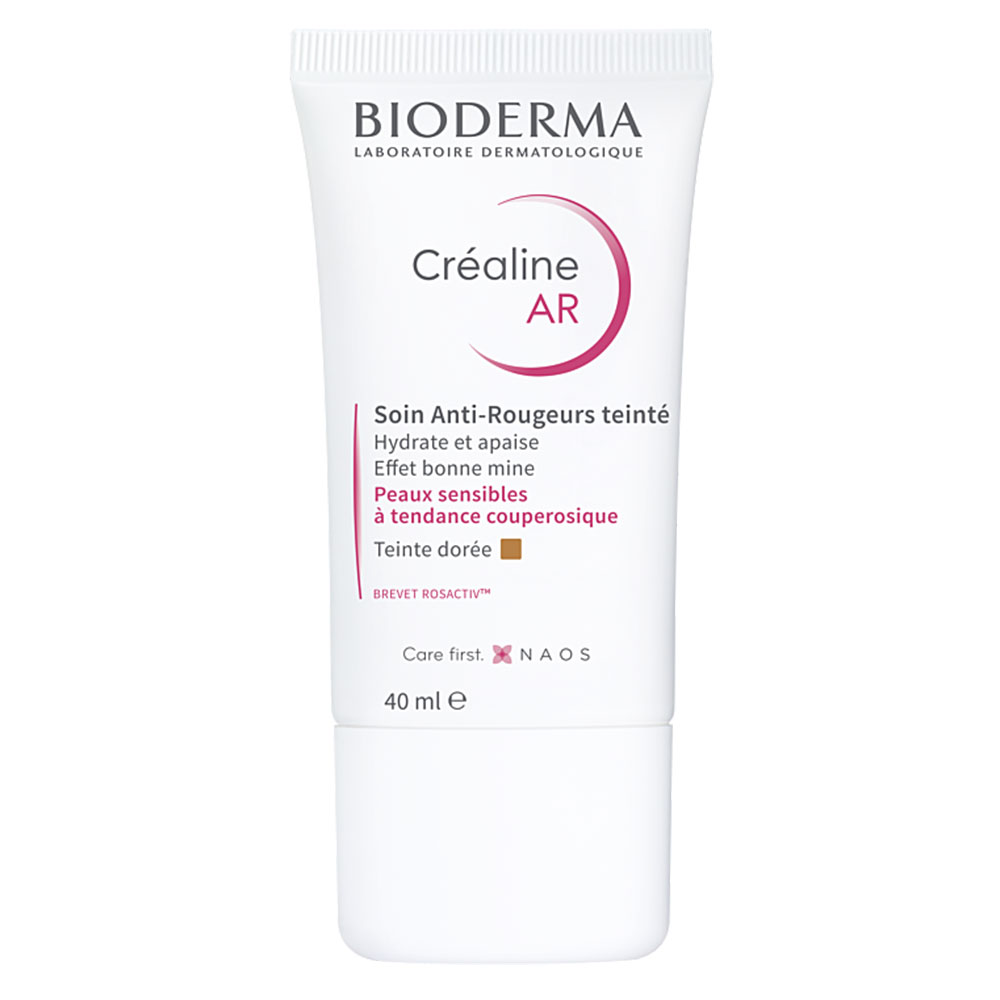 Bioderma Crealine Ar Anti-redness Tinted Moisturizer Golden Peaux sensibles 40ml