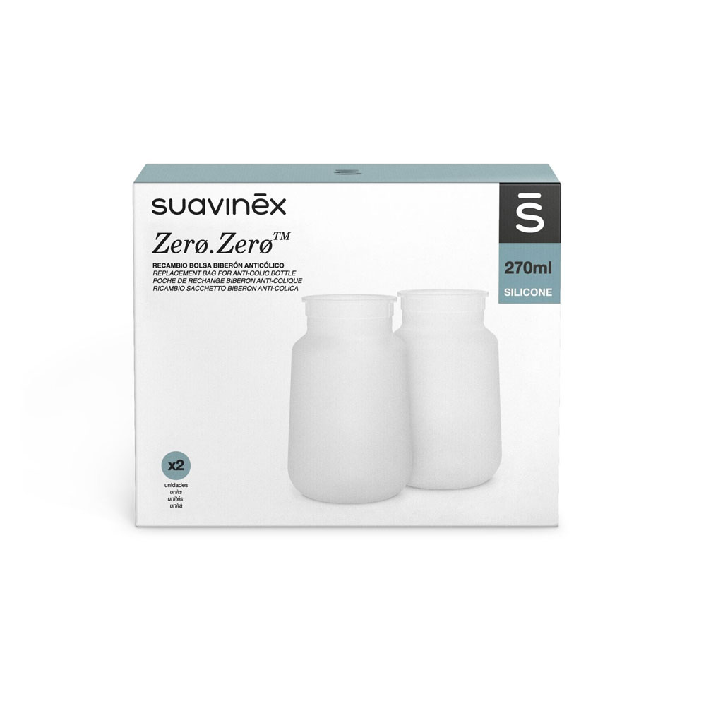Suavinex Zero Zero Replacement Pouches for Anti-Colic Bottle 270 ml