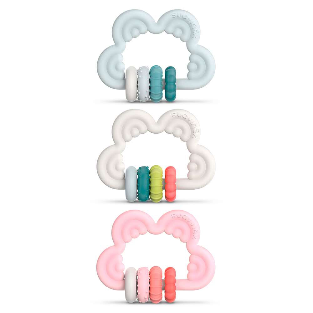Suavinex Fun silicone teething ring Stage 3 cloud design 1 x unit