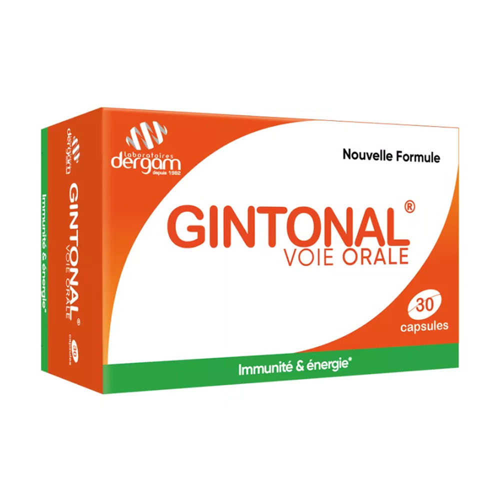 Dergam Gintonal immunity and energy 30 capsules