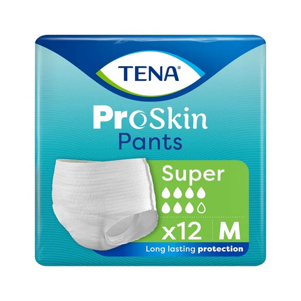 Tena Proskin Super Pants Absorbent bladder weakness Size M 80-110cm X12