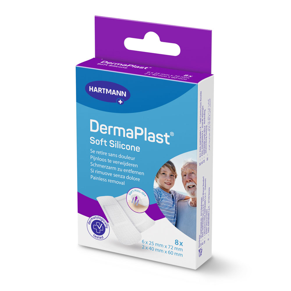 Hartmann Dermaplast Soft Silicone Plasters for Sensitive Skin x8