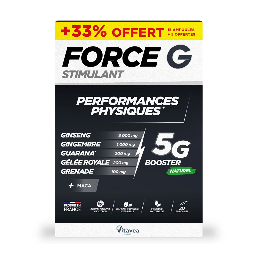Vitavea Santé Force G Physical performance booster natural performance booster 20 ampoules