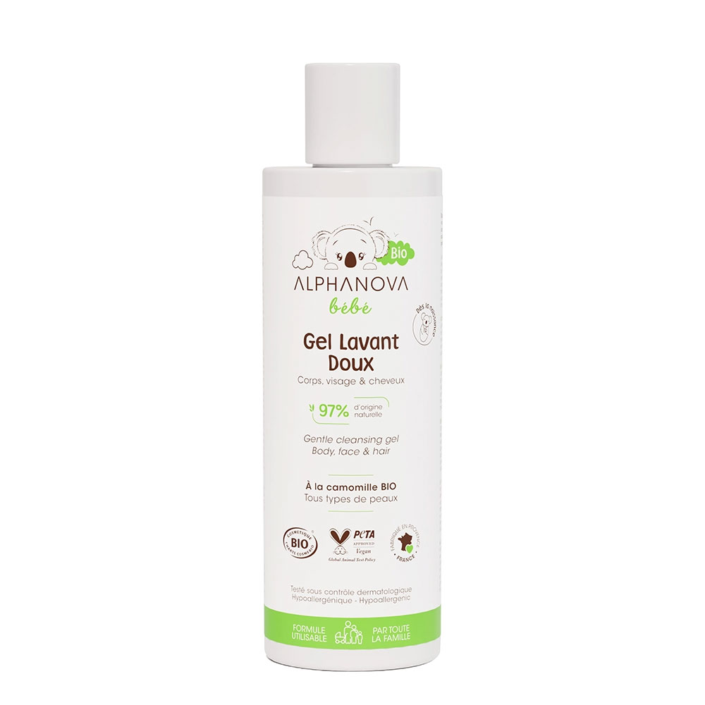 Alphanova Bébé Gentle cleansing gel body, hair and face 200 ml