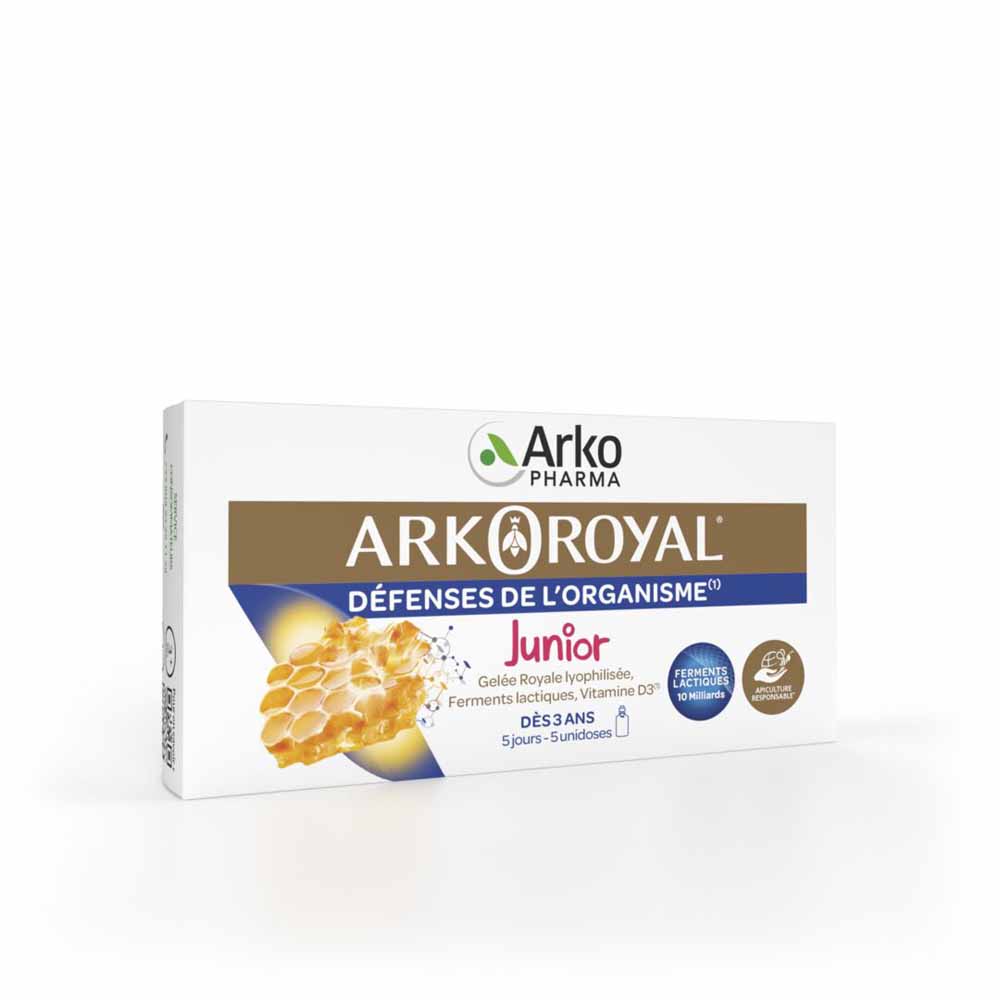 Arkopharma Arkoroyal Royal Jelly + Lactic Ferments + Vitamin D3 Junior 5 Single Doses Arkoroyal 5x10ml