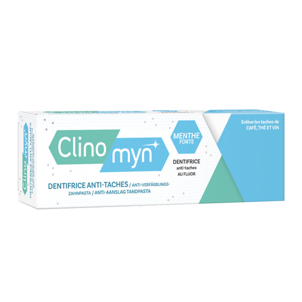 Clinomyn Dentifrice Gel Anti-taches Menthe Forte Coffee tea and wine 75ml