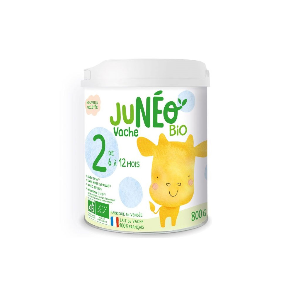 Juneo 2nd age follow-on milk with Bioes cow's milk From 6 to 12 months 900g