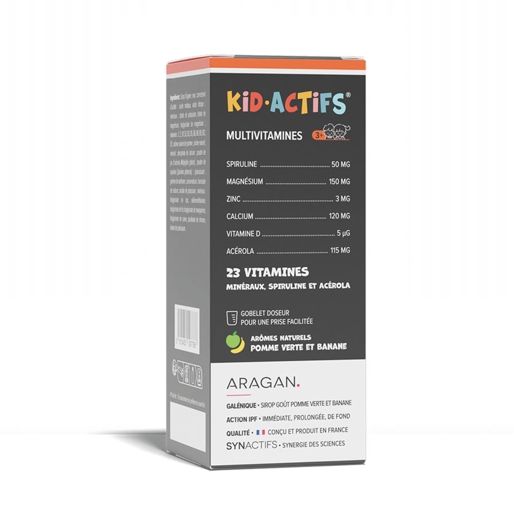 Aragan Synactifs KidActifs Multivitamin Syrups Immunity Booster 125mL