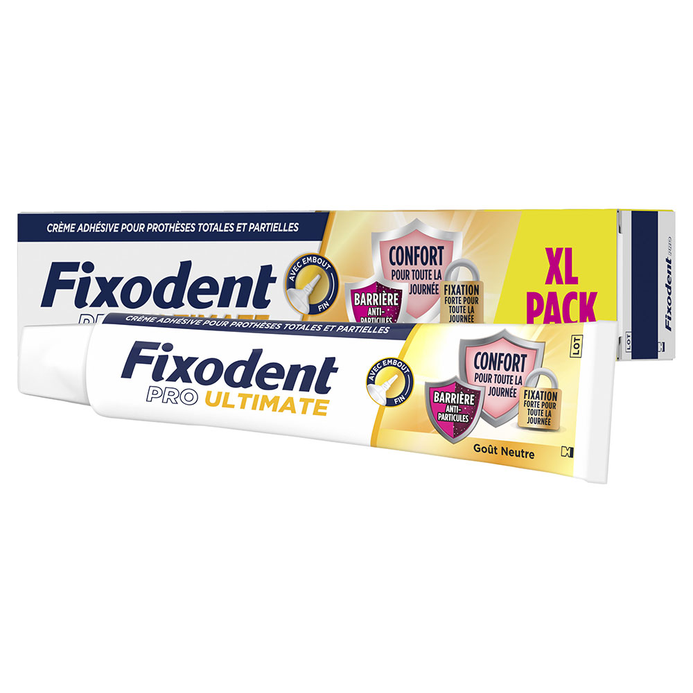 Fixodent Pro Ultimate Adhesive Cream For Total &amp; Partial Dentures Taste Neutre 57ml