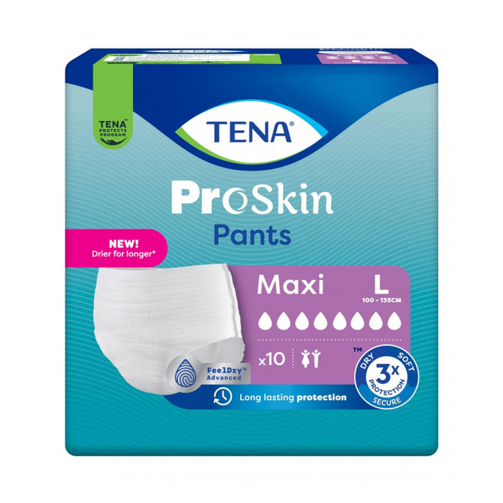 Tena Proskin Maxi Pants Urinary Absorbent Size L 100-135 cm x10