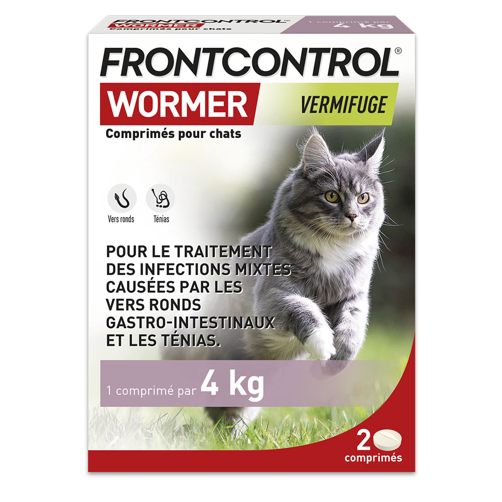 Frontline Frontcontrol Wormer Dewormer for Cats 1 tablet per 4 kg 2 x
