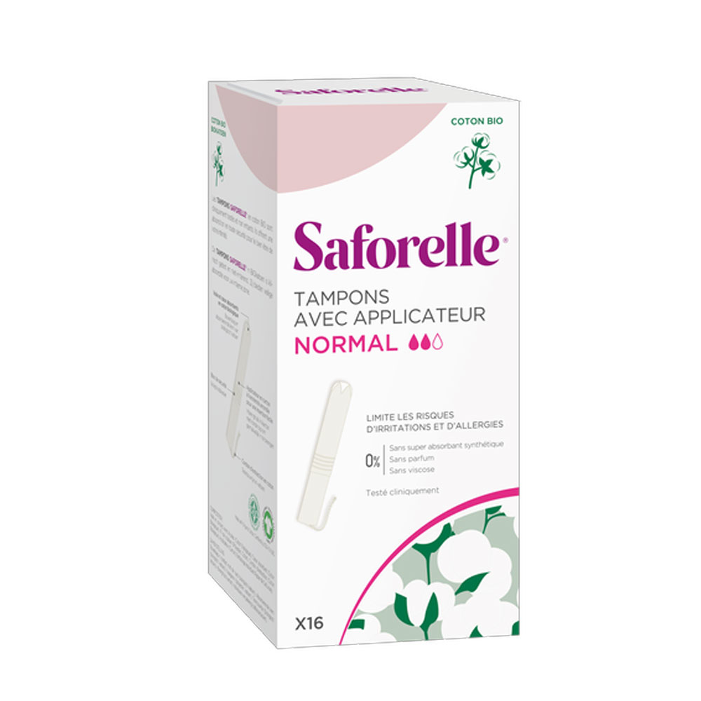 Saforelle Normal pad with Bioes cotton applicators x16