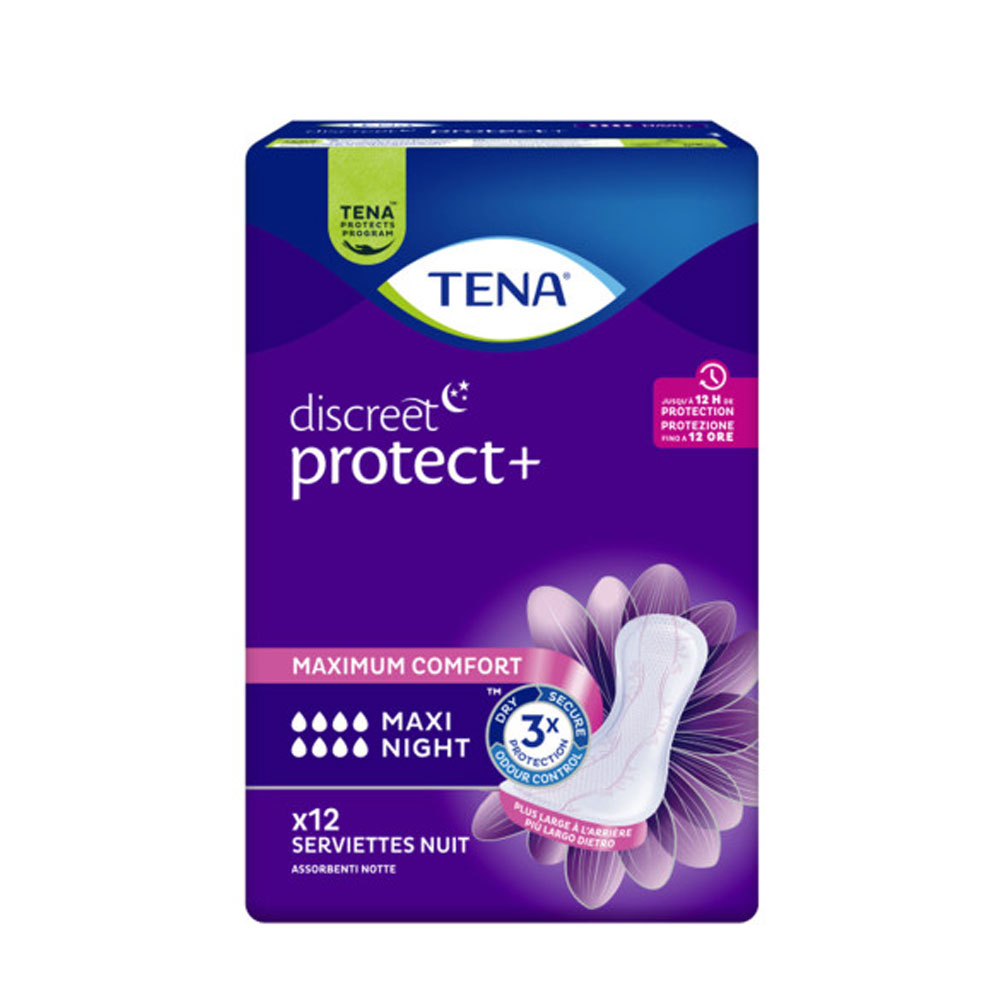 Tena Discreet Maxi Night Special Night Towels x12