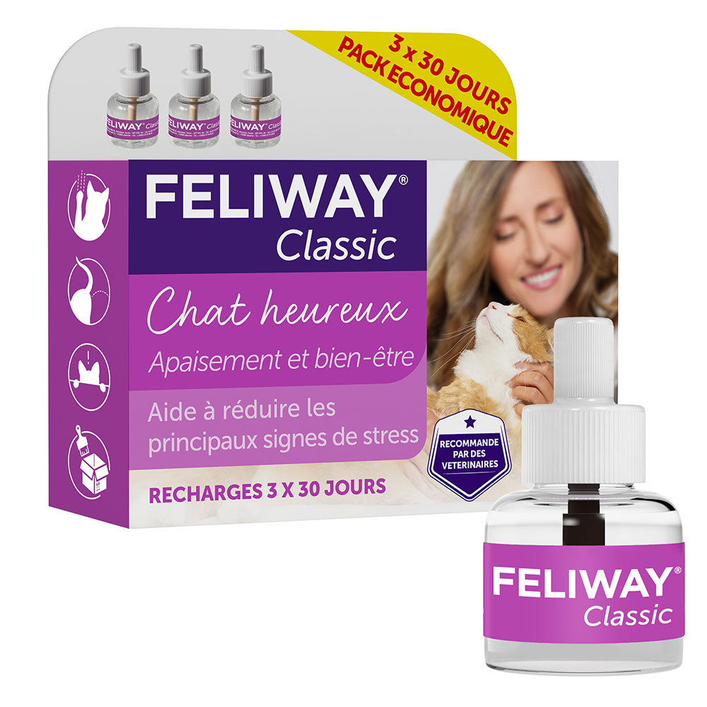 Feliway Classic Pheromone refill for electric diffuser Classic Chat 3x48ml
