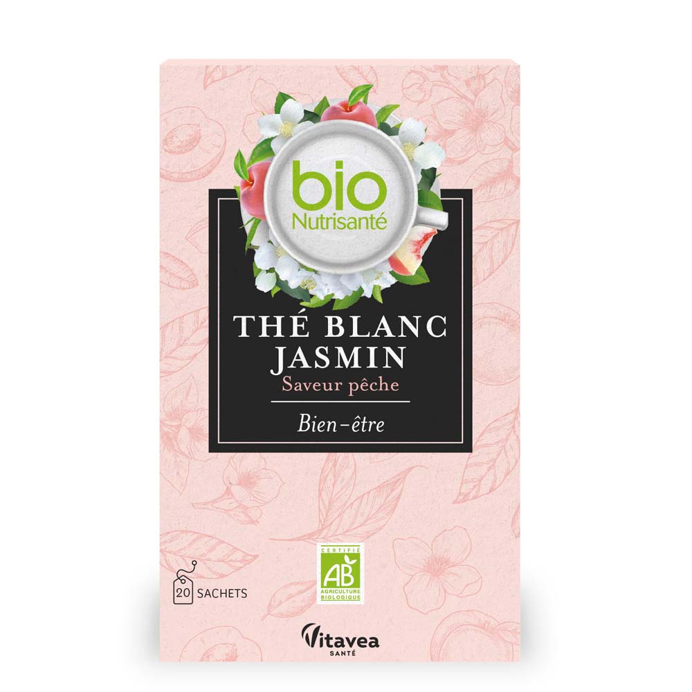 Vitavea Santé BioNutrisanté Jasmine white tea peach flavour 20 sachets
