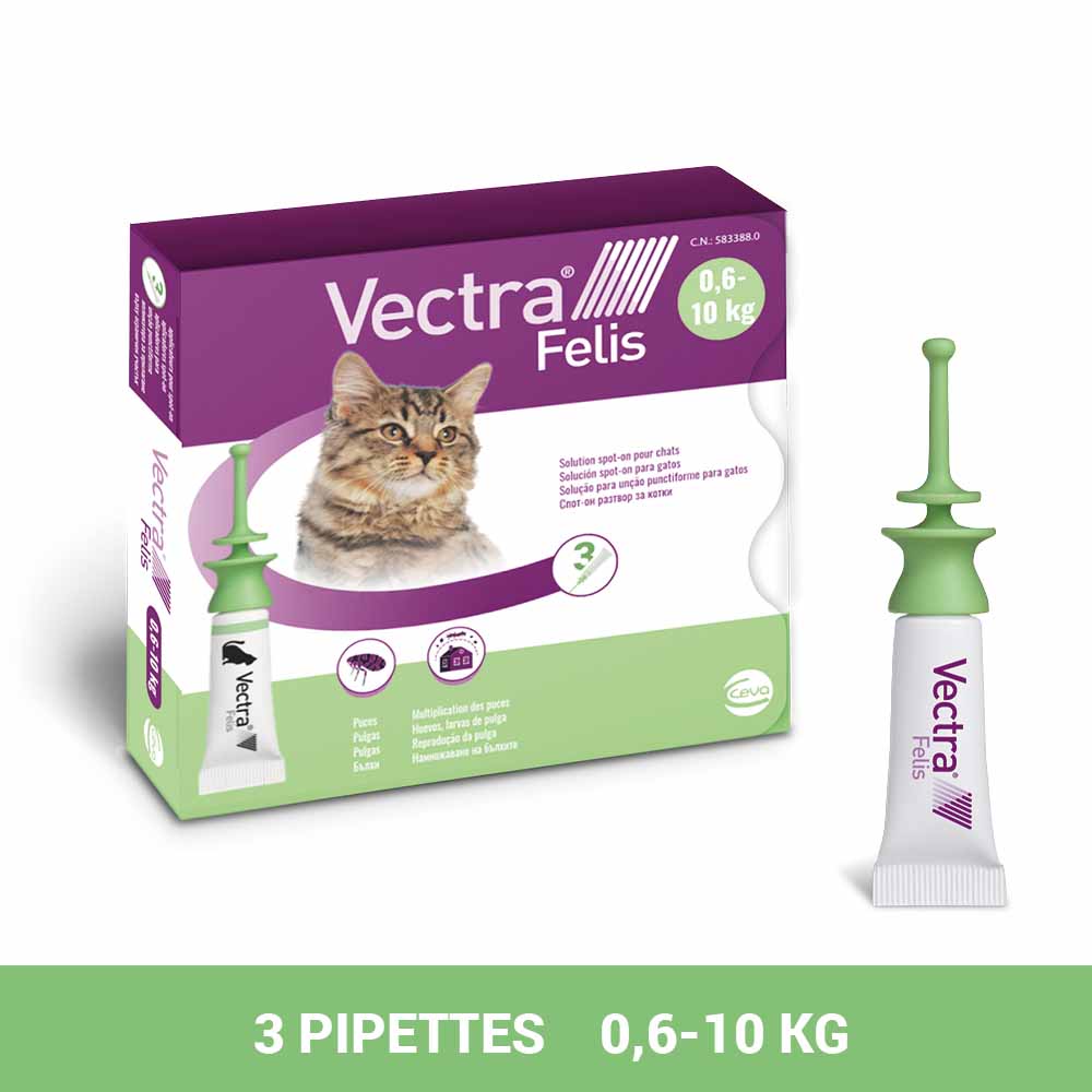 Vectra Felis spot-on solution for cats 3 pipettes