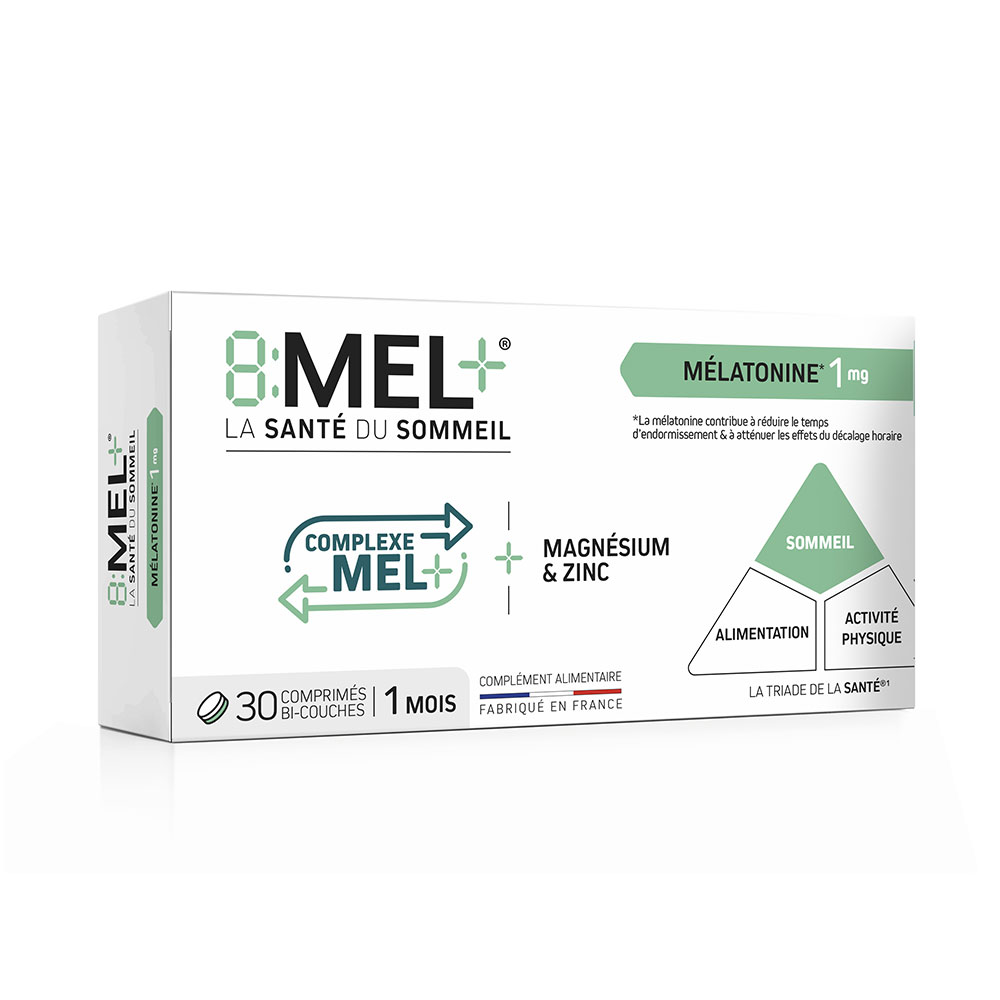 8:MEL+ Melatonin 1mg 30 double-layer tablets