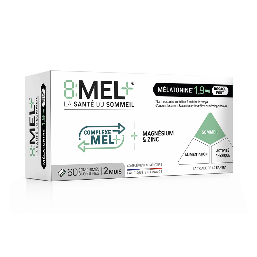 8:MEL+ Melatonin 1.9 mg 60 bi-layer tablets