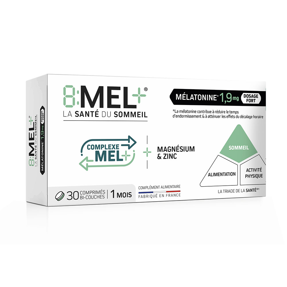 8:MEL+ Melatonin 1.9 mg 30 bi-layer tablets