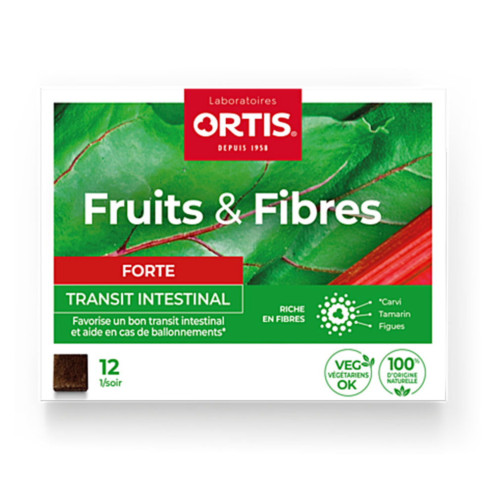 Ortis Fruit &amp; Fibre Forte Transit 12 cubes