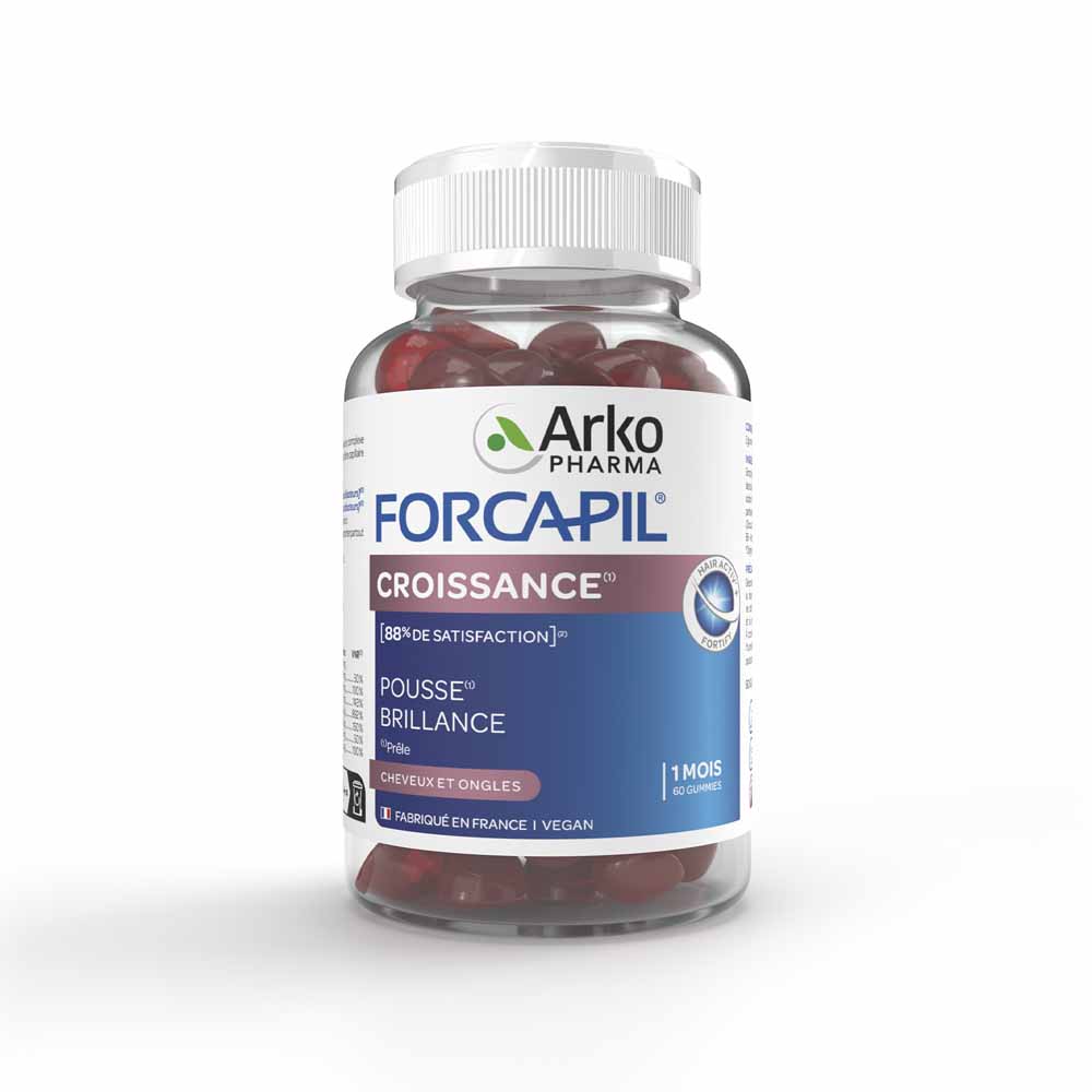 Arkopharma Forcapil Growth, Strength & Shine hair and nails 60 gummies
