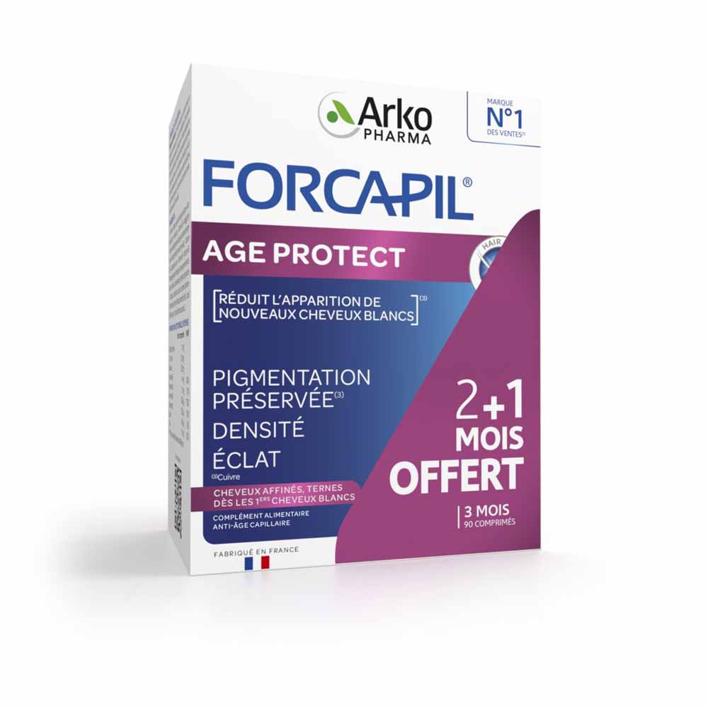 Arkopharma Forcapil Age Protect pigmentation, density & radiance grey and dull hair 90 tablets
