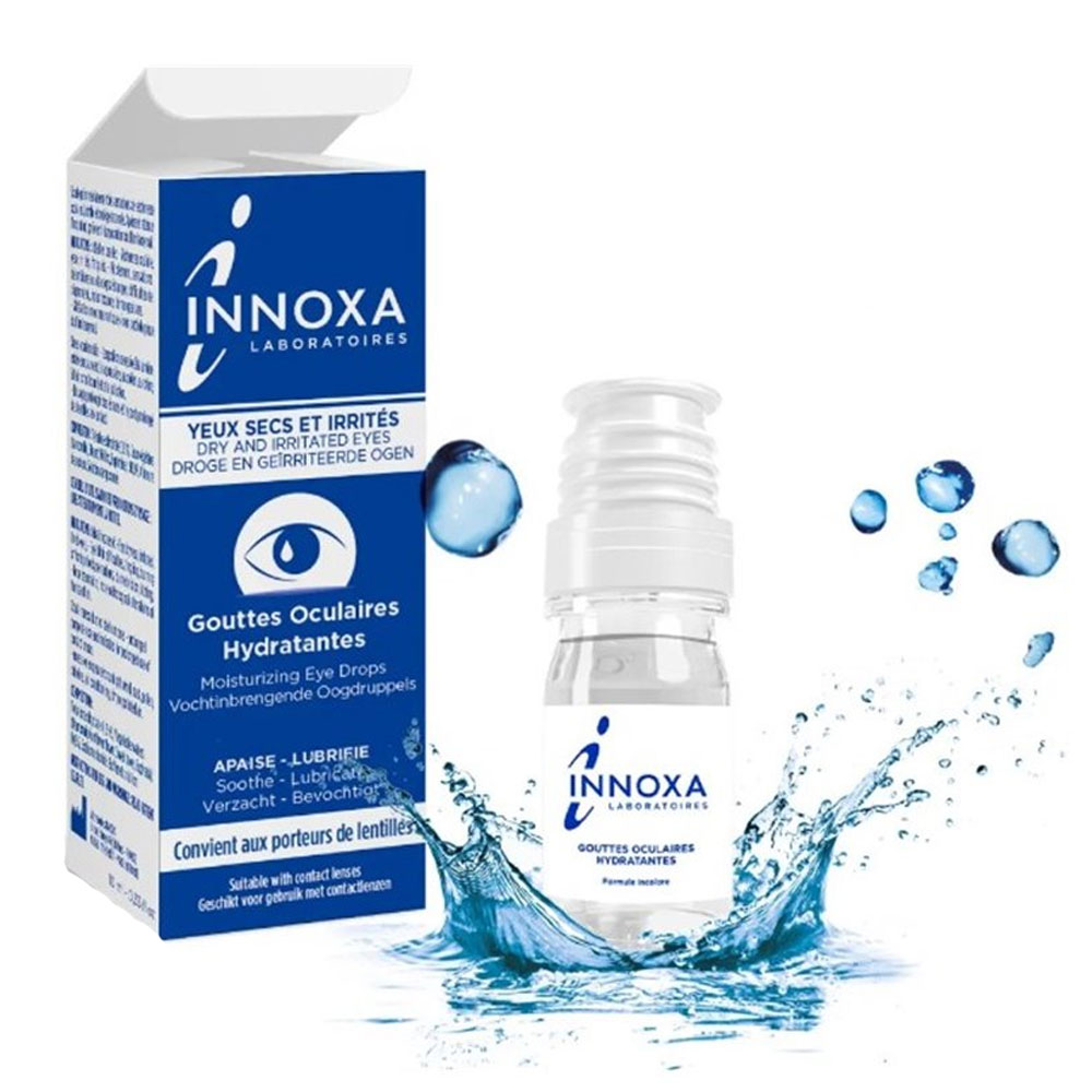 Innoxa Hydrating eye drops for dry, irritated eyes Colourless formula 10ml