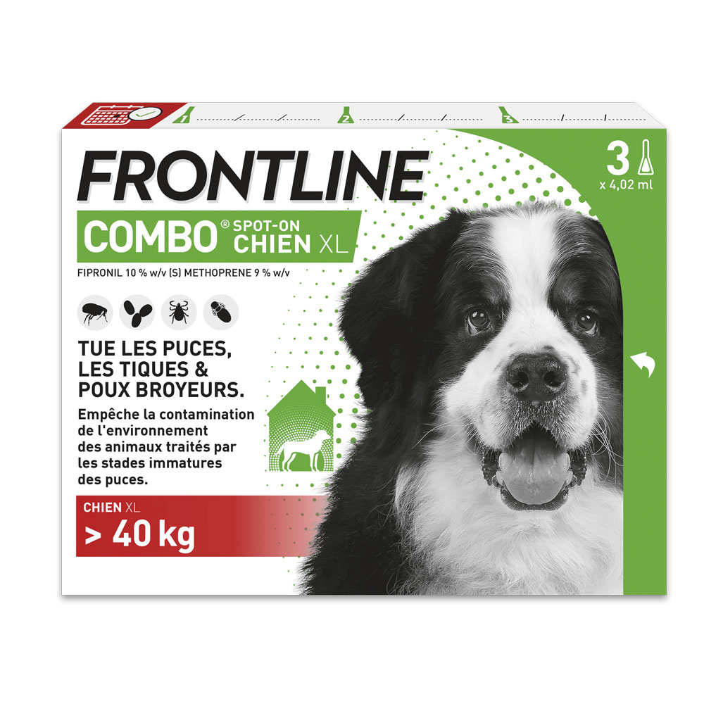 Frontline Combo Spot-on Xl Dog + 4 Pipettes 3 Pipettes de 4,02ml