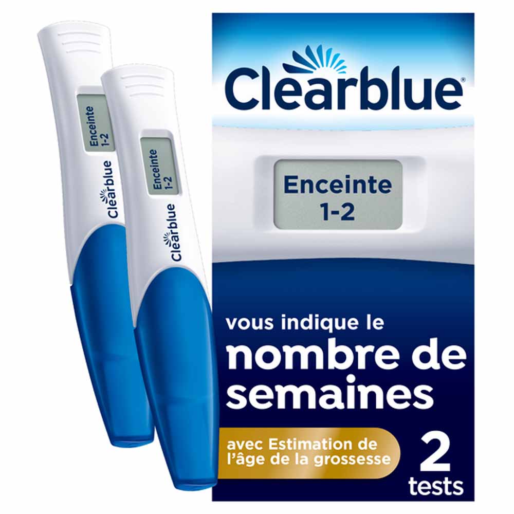 Clearblue Clearblue Digital 2 Pregnancy Tests Estimation de l'âge de la grossesse 2 Tests
