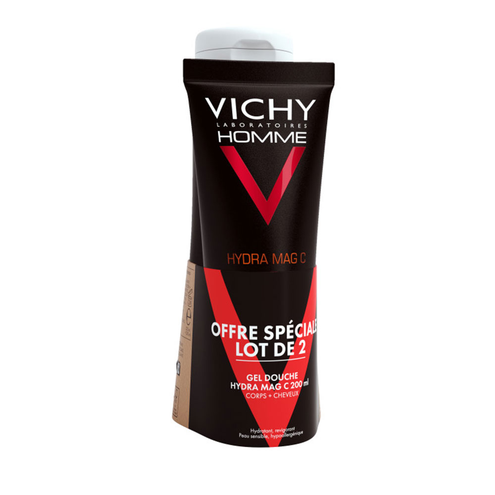 Vichy Hydrating energising shower gel for body and hair 2 x 200 ml