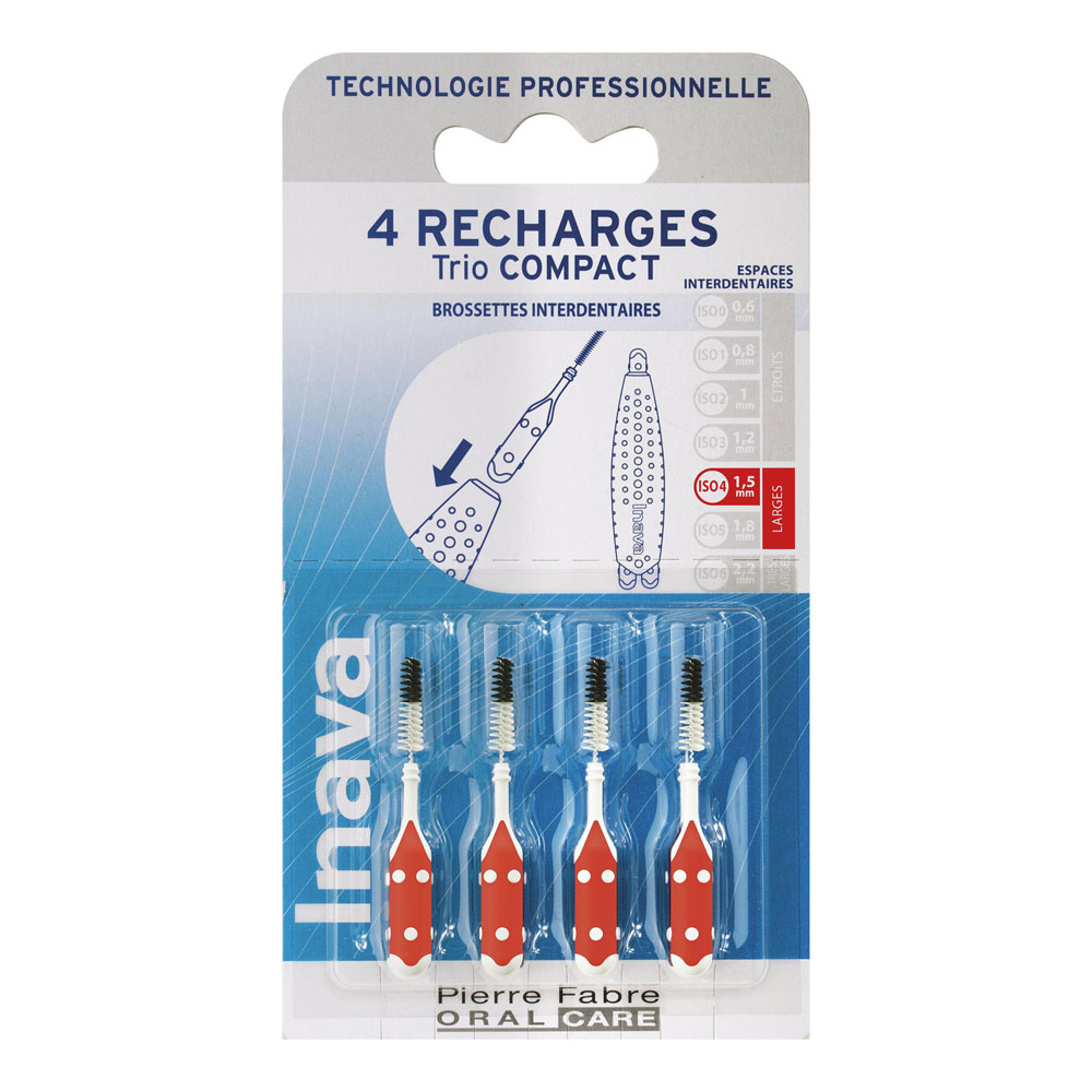 Inava Refill interdental brushes 1.5mm red 2 x 4