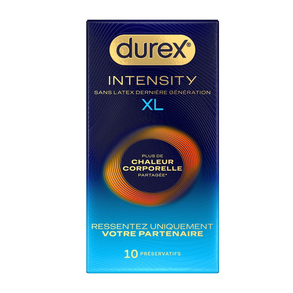 Durex Intensity XL Condoms Latex-free Shared body heat x10
