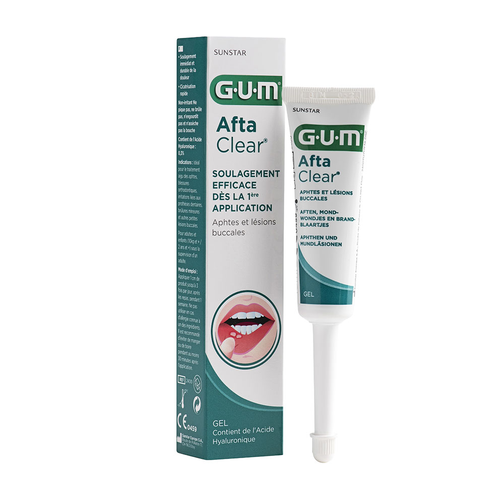 Gum AftaClear Gel mouth ulcers and oral lesions 10 ml