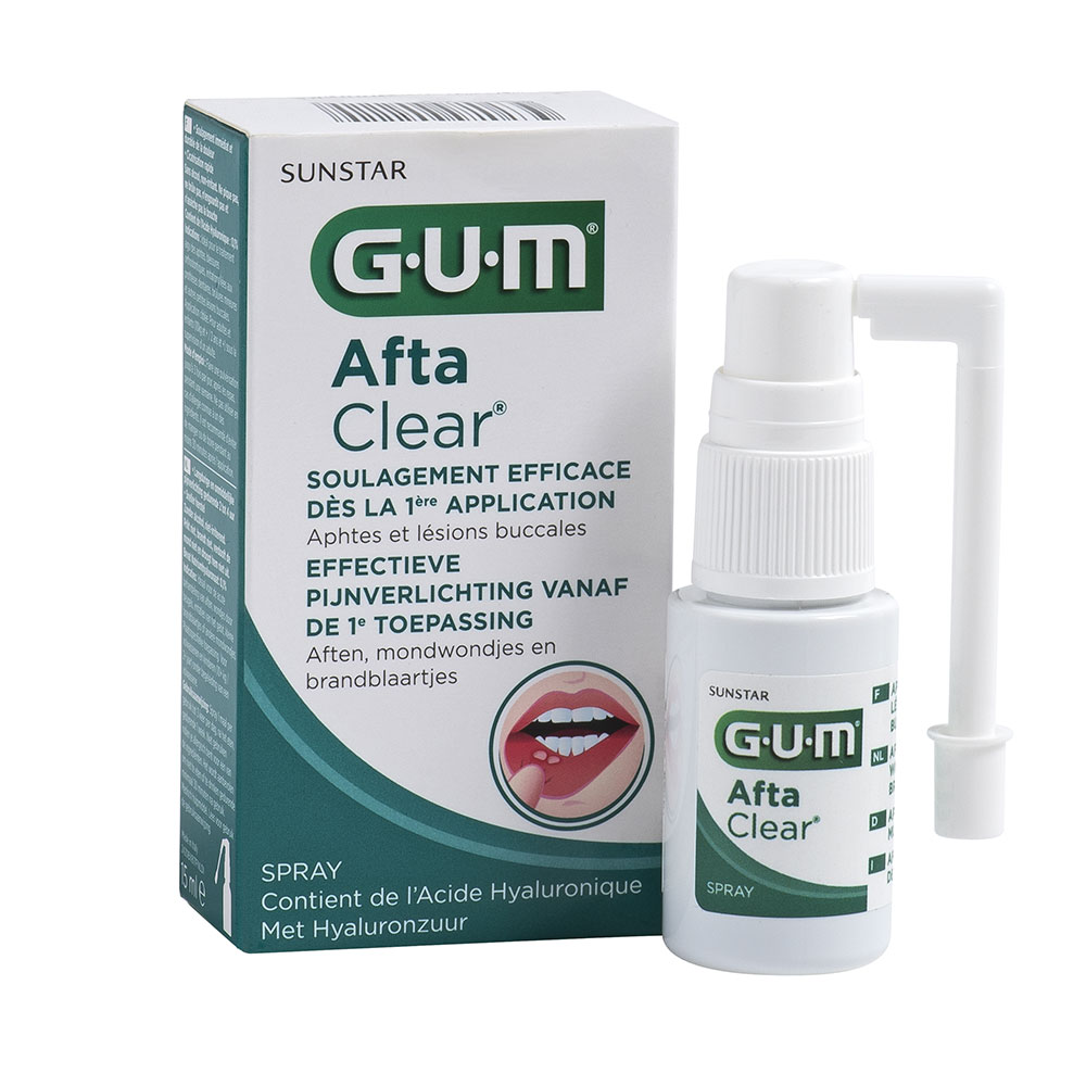 Gum AftaClear Spray Mouth ulcers and oral lesions 15ml