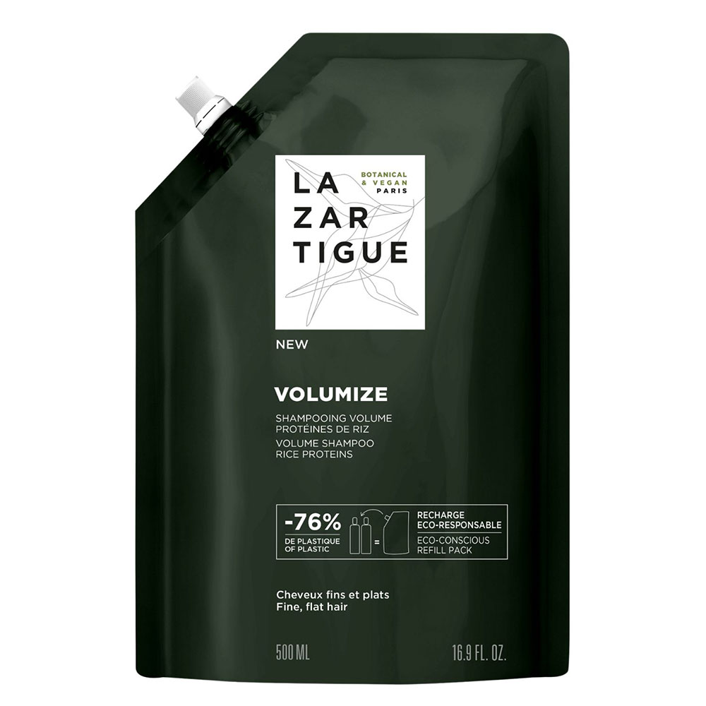 Lazartigue Volumize Eco refill volumising shampoo fine, flat hair 500 ml