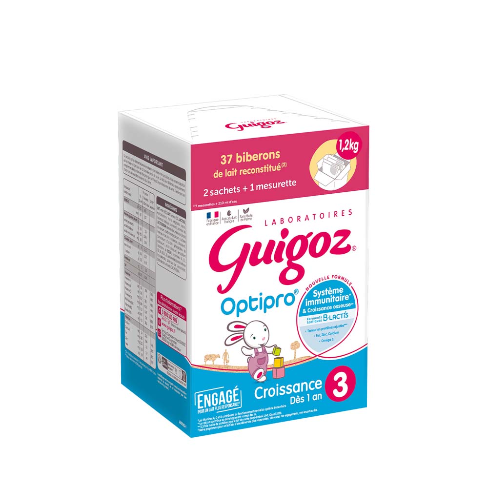 Guigoz Optipro Growth formula milk 3 from 1 year 2 x 600 g