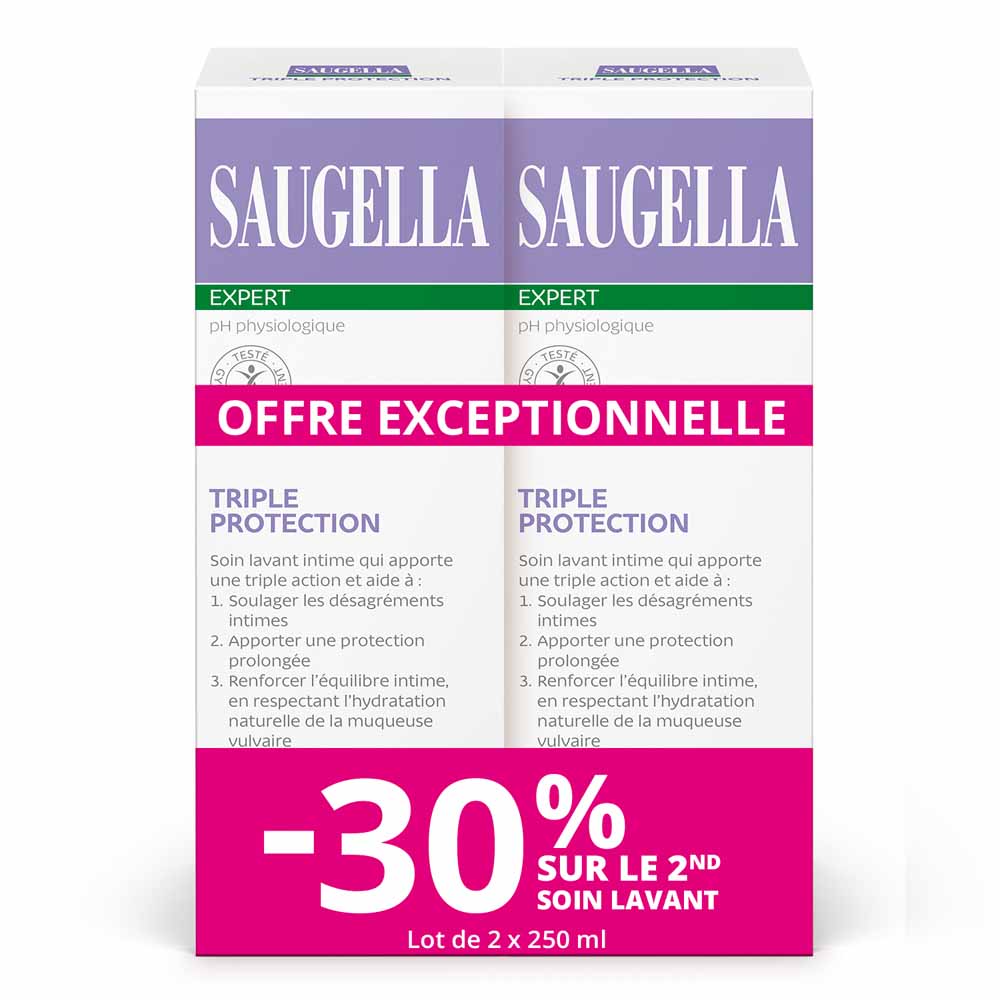 Saugella Triple protection intimate wash intimate discomfort 2 x 250 ml
