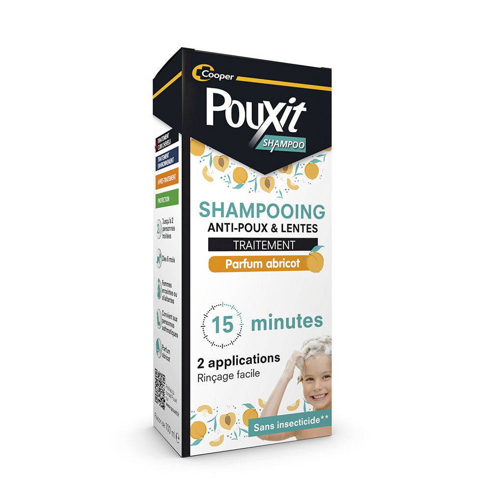 Pouxit Anti-Lice &amp; Nits Treatment Shampoo Perfumes Apricot 100ml