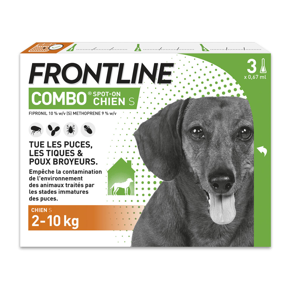 Frontline Combo Spot-on S Dogs 2- 4 Pipettes 3 Pipettes de 0,67ml
