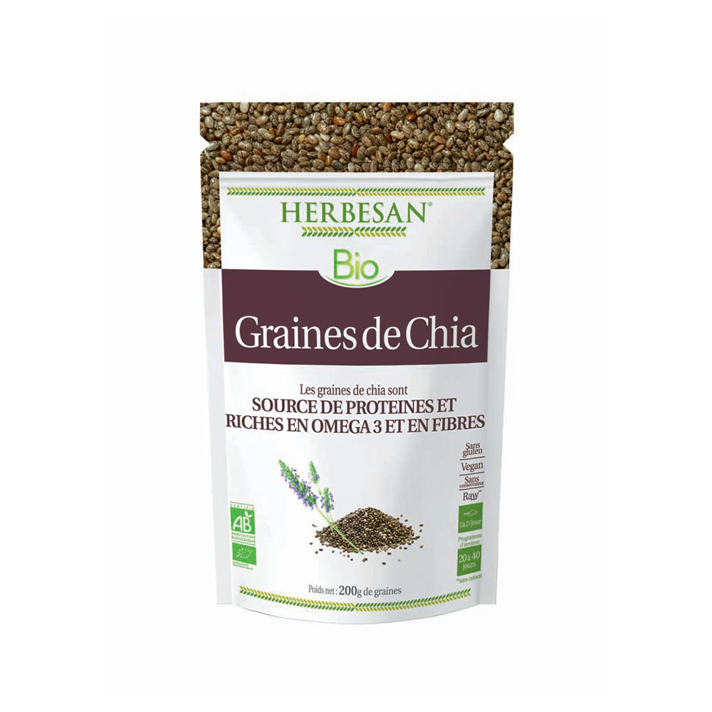 Herbesan Organic Chia Seeds 200 g