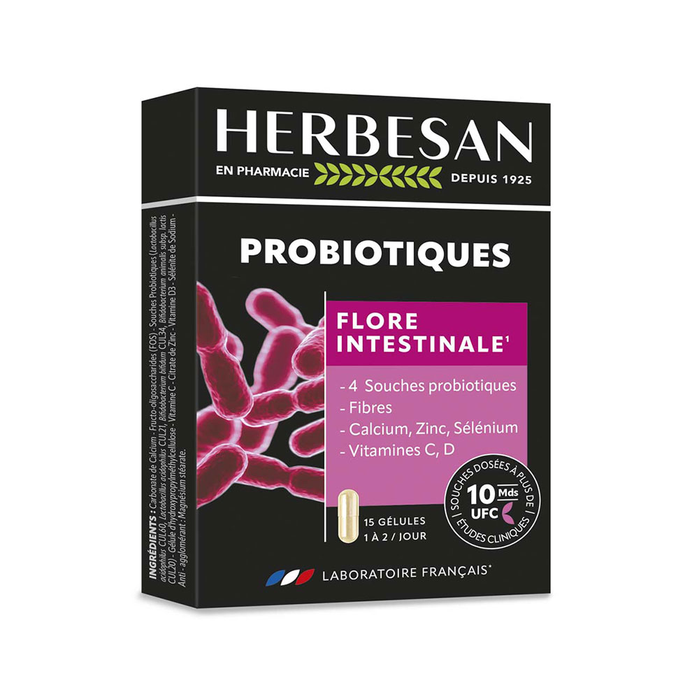 Herbesan Probiotics gut health support 60 capsules
