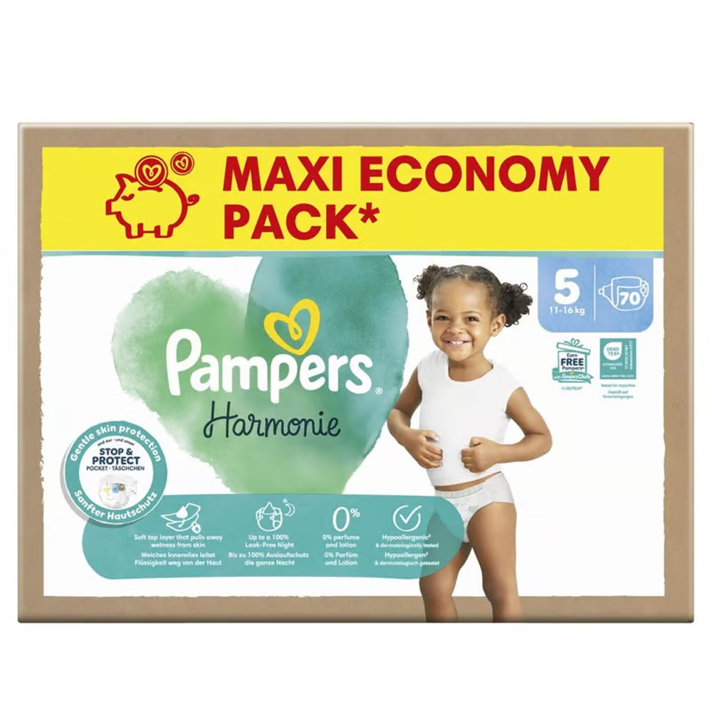 Pampers Harmonie Nappies Size 5 11-16kg x70