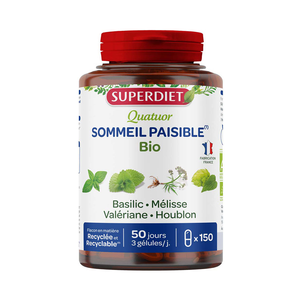 Superdiet Peaceful Sleep Organic Quartet 150 capsules