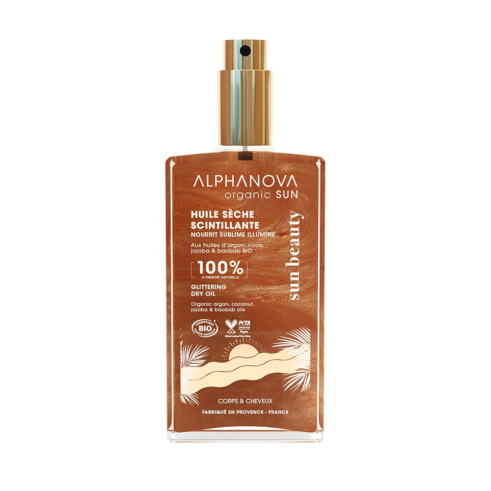 Alphanova Organic Sun Dry Shimmering Organic Oil 100 ml