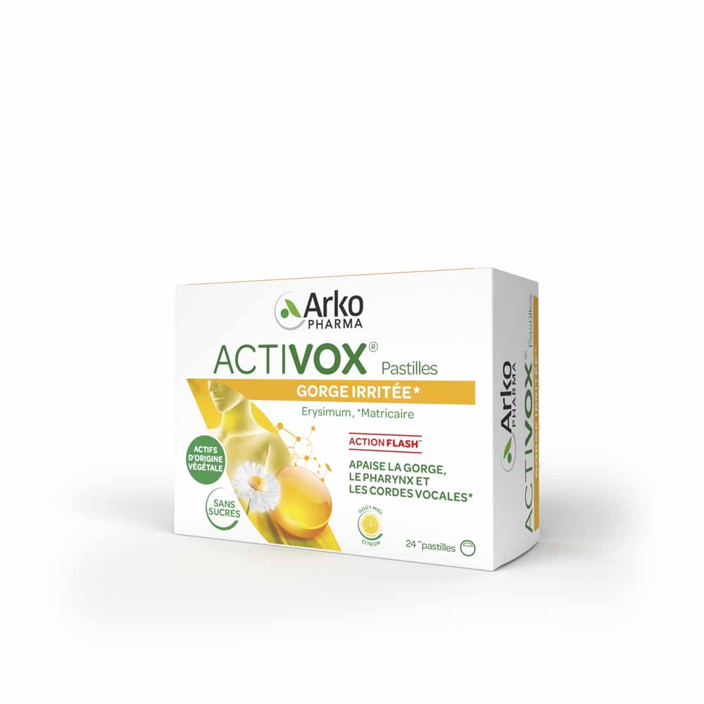 Arkopharma Activox Soothes the throat Honey Lemon flavor 24 tablets