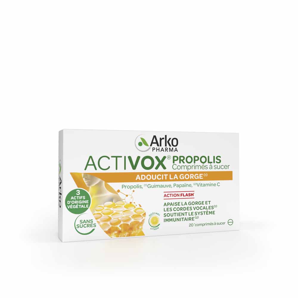 Arkopharma Activox Propolis Honey and lemon 20 lozenges